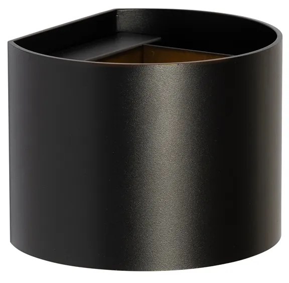 Applique da parete moderna nera rotonda - Edwin