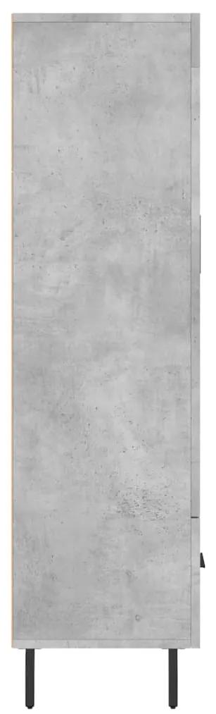 Credenza Grigio Cemento 69,5x31x115 cm in Legno Multistrato