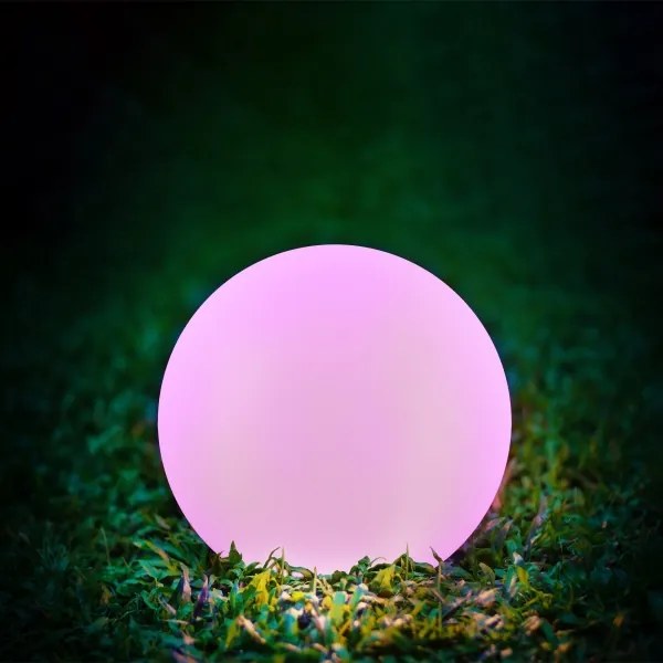 LED RGBW Lampada solare BALL LED/3,7V 1500 mAh diametro 40 cm IP65 + telecomando