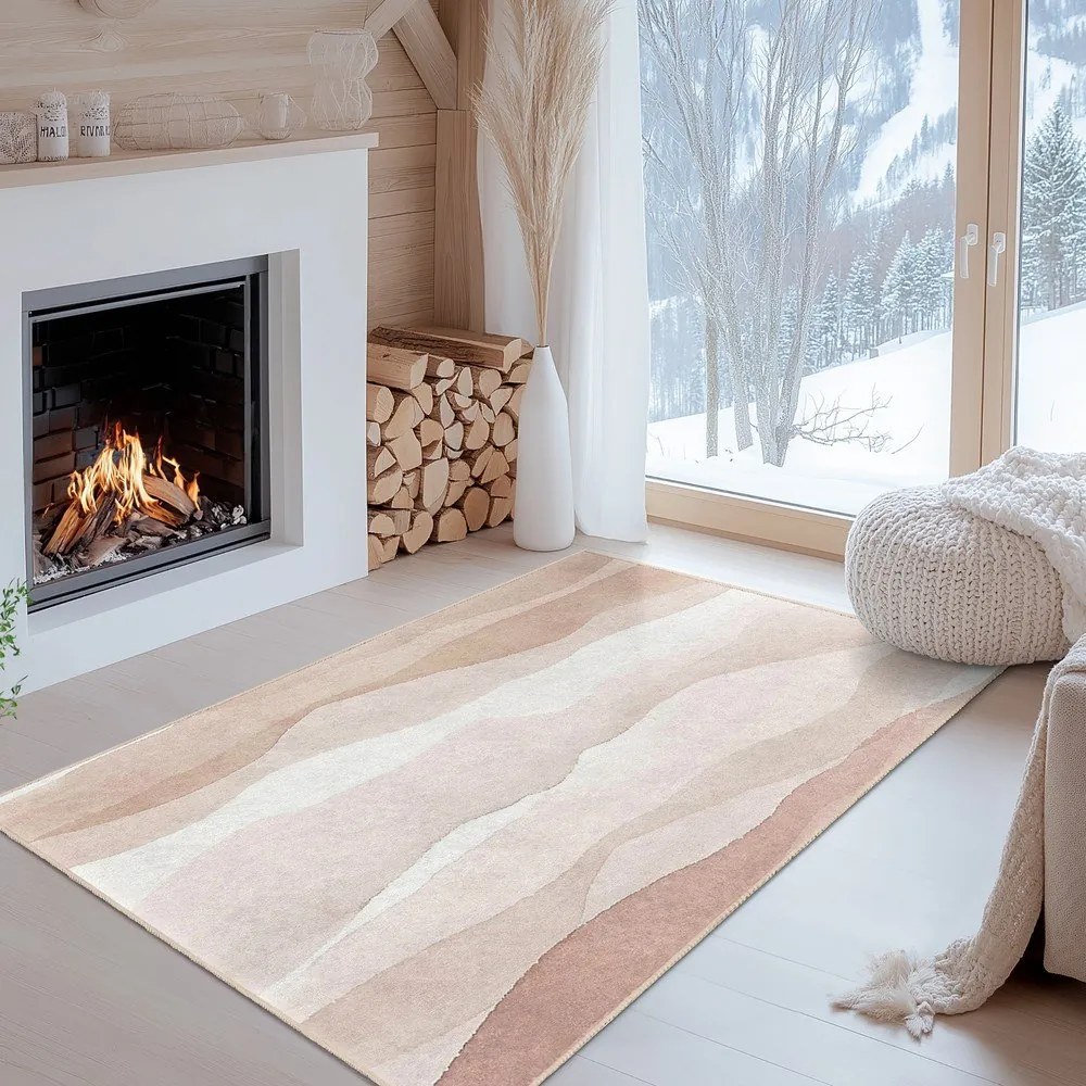 Tappeto color crema lavabile 160x230 cm Komodo Beach – Mila Home