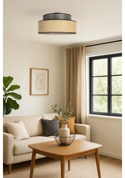 Plafoniera BOHO 1xE27/60W/230V diametro 40 cm marrone/beige