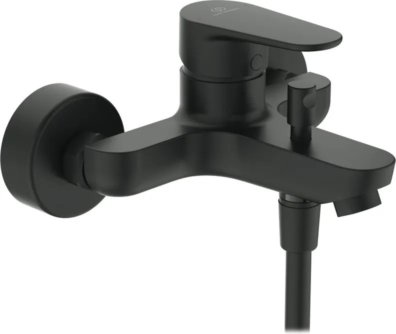 Rubinetto per vasca getto laminare cristallino Cerafine O per muro nero ottonato IDEAL STANDARD