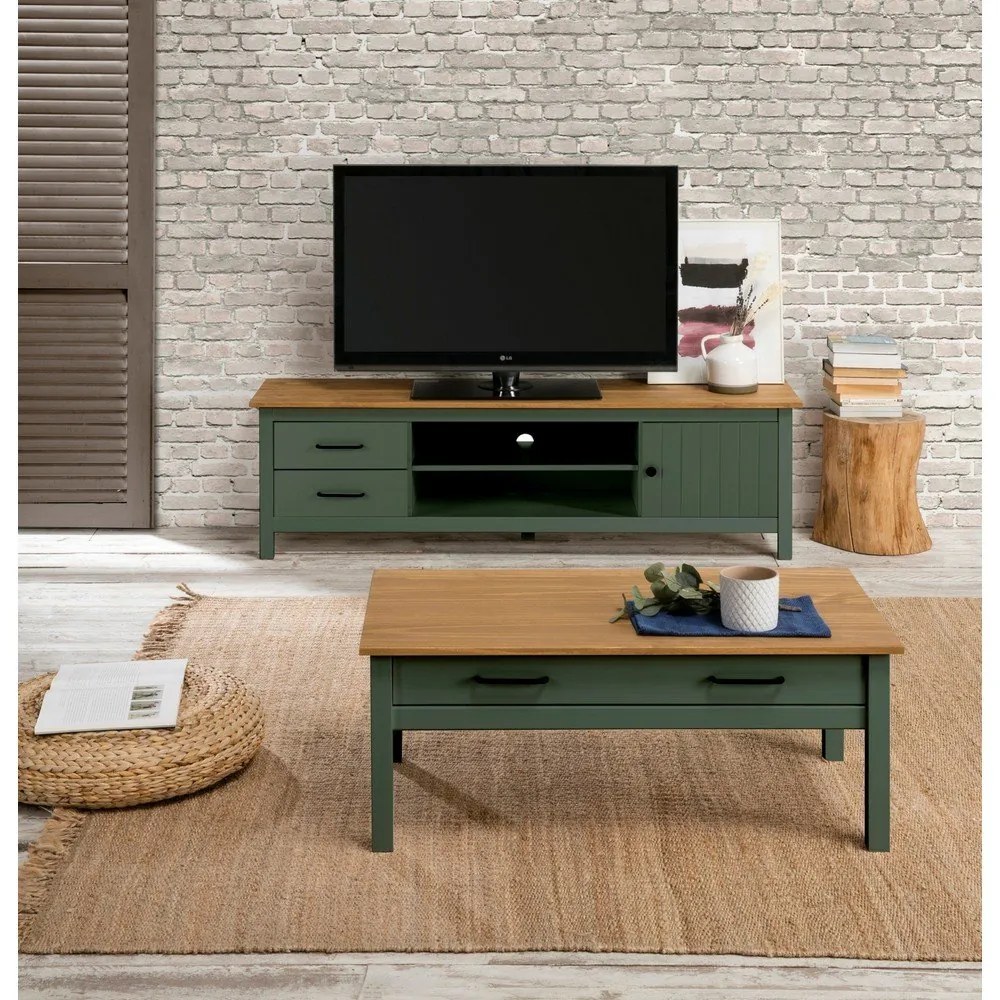 Tavolino da caffè in legno verde Miranda - Marckeric