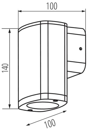 Kanlux 38880 - Applique da esterno ZEVI 1xGU10/10W/230V IP54 nero