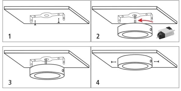Plafoniera LED LED/18W/230V 4200K diametro 21 cm bianco