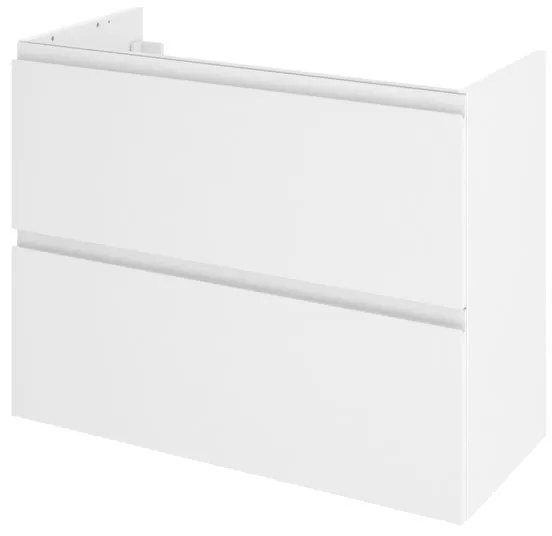 Mobile da bagno sotto lavabo Remix bianco lamellare opaco L 75 x H 58 x P 33 cm 2 cassetti, lavabo non incluso