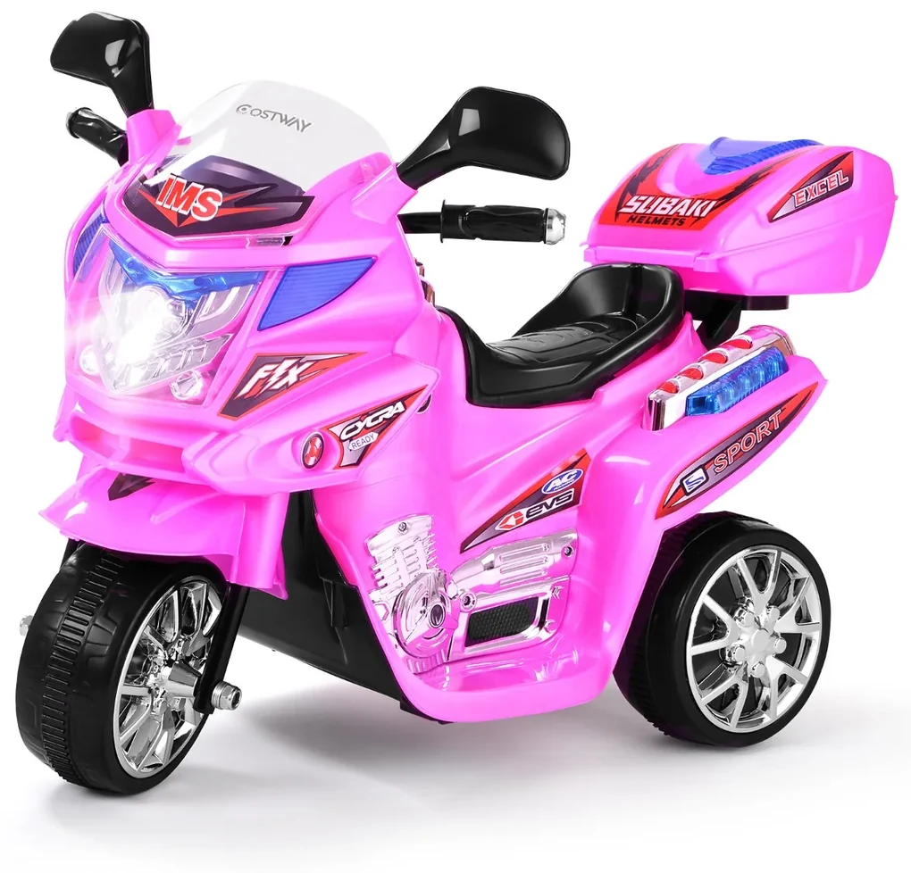 Costway Moto elettrica giocattolo a batteria V con musica e fari