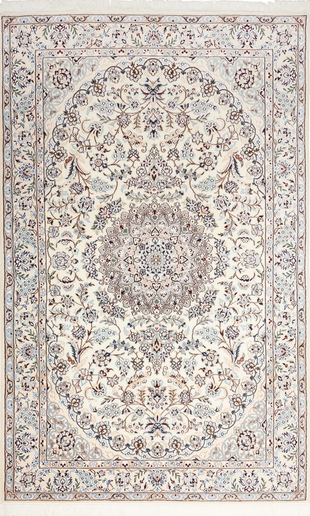 Nain Tappeto 140 x 220 Beige (Iran) Annodato A Mano
