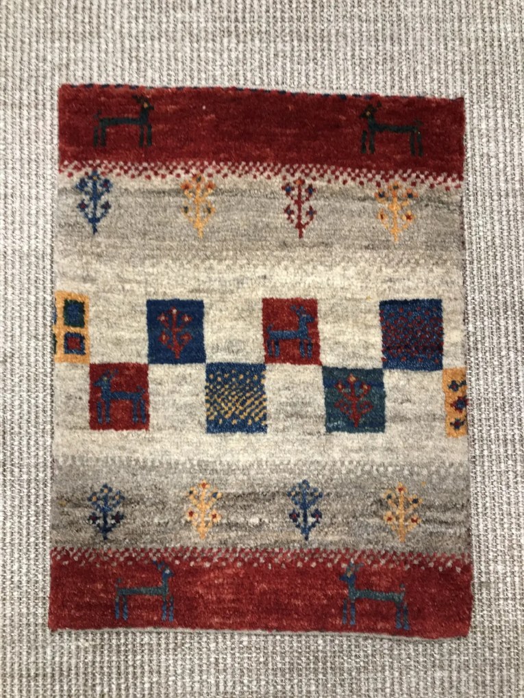 Gabbeh Tappeto persiano 40x40 Beige (Iran) Annodato A Mano