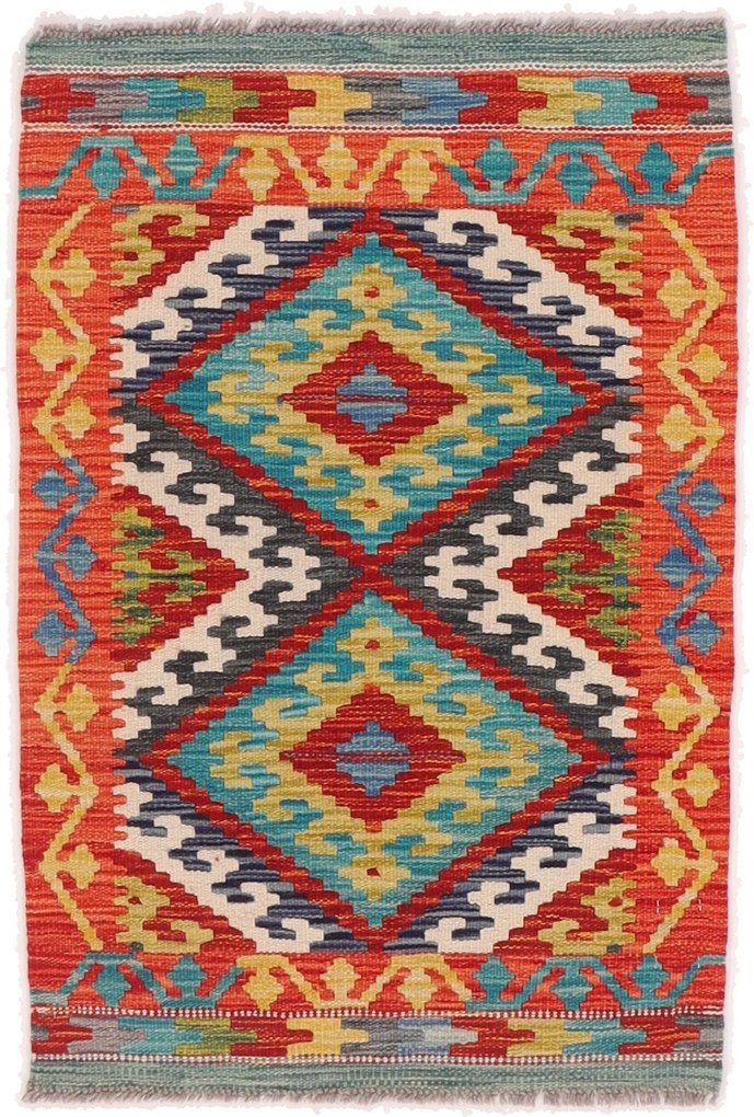 Kilim Tappeto 60 x 90 (Afghanistan) Tessuto A Mano