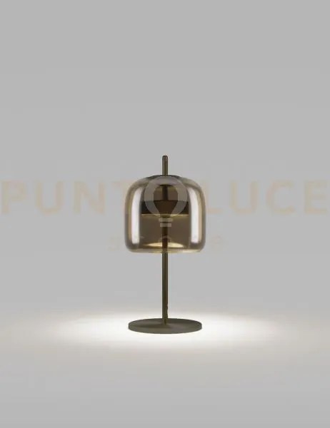 Jube lampada da tavolo s terra bruciata trasparente nero opaco 2 l2...
