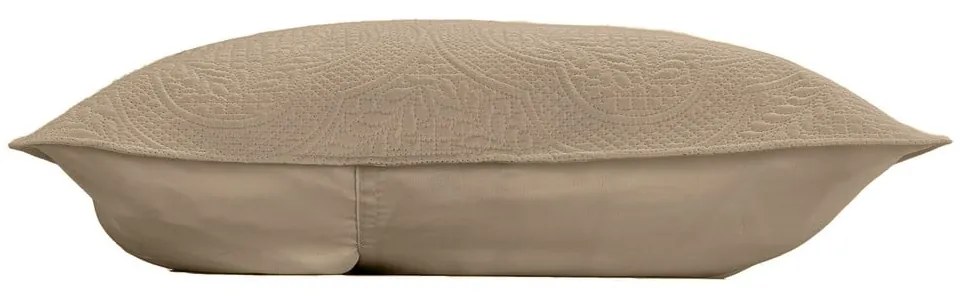 Set con copriletto e federa marrone chiaro in microfibra 240x260 cm Romane – douceur d'intérieur