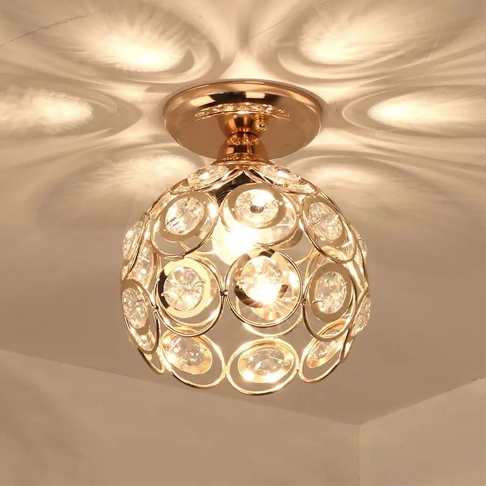 LAMPADA ELEGANTE DA SOFFITTO APP205-1C CRISTALLO ORO