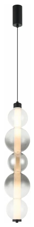 Lampadario LED a sospensione su cavo LUMMI LED/19W/230V nero/fumé