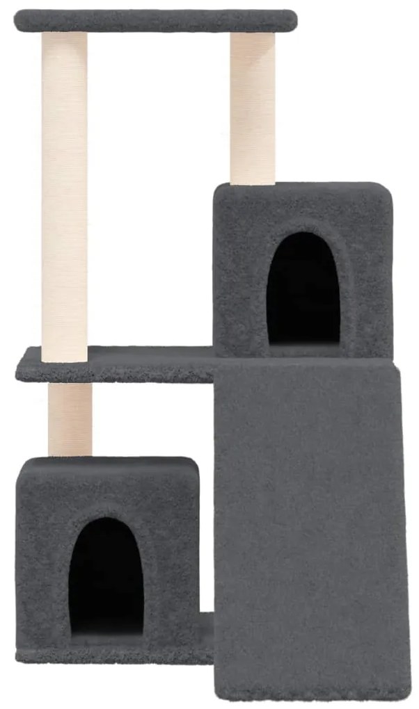 Albero per gatti con tiragraffi in sisal grigio scuro 82 cm