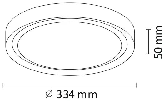 Plafoniera LED PERSE LED/15W/230V nera
