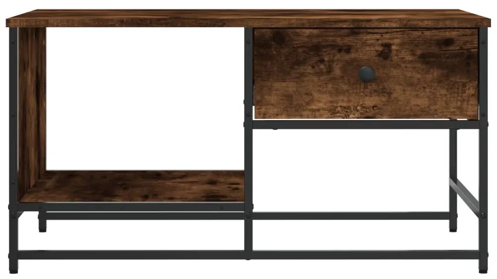 Tavolino da Salotto Rovere Fumo 85,5x51x45 cm Legno Multistrato
