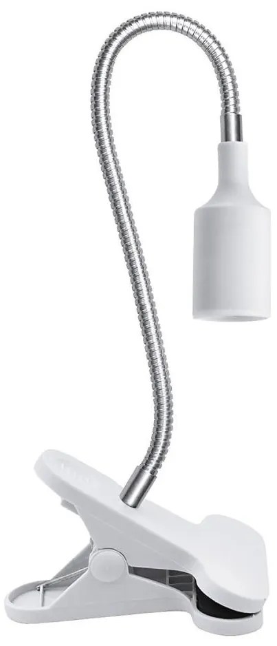Lampada da tavolo flessibile con clip PLANTY 1xE27/30W/230V bianca