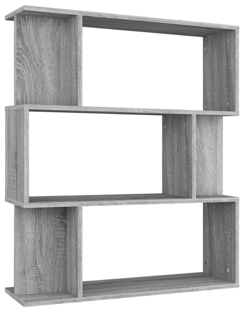 Libreria/Divisorio Grigio Sonoma 80x24x96 cm Legno Multistrato