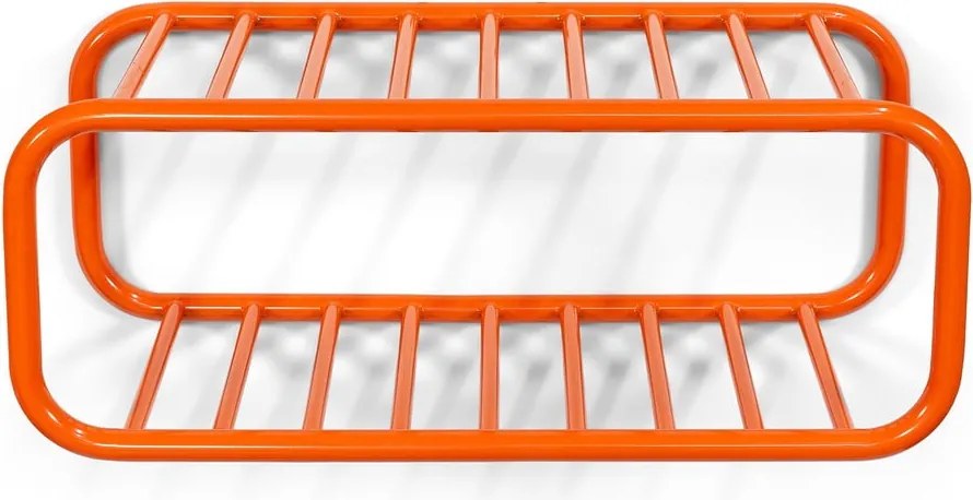 Scarpiera arancione in metallo da parete 72x28x35 cm Retro – Spinder Design