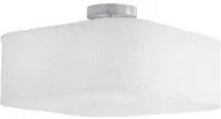 Plafoniera DEA in metallo con diffusore in polimero bianco 42 cm.