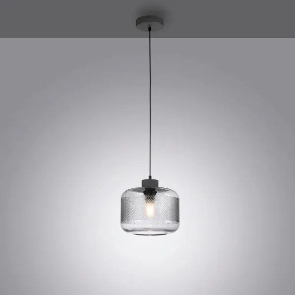 Paul Neuhaus 2005-25 - Lampadario a sospensione con filo BOLETUS 1xE27/10W/230V diametro 23,5 cm grigio