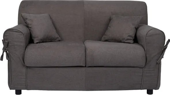 Divano 2 posti in tessuto sfoderabile VERONA 150 cm tinta unita Grigio scuro