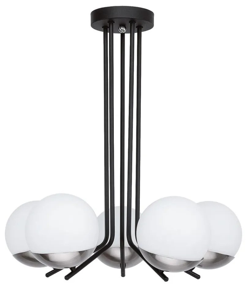 Jupiter 1724 - Lampadario a sospensione con supporto rigido SANTA 5xE14/40W/230V cromo