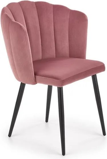 Sedia K386 in velluto rosa – 60x58x84 cm