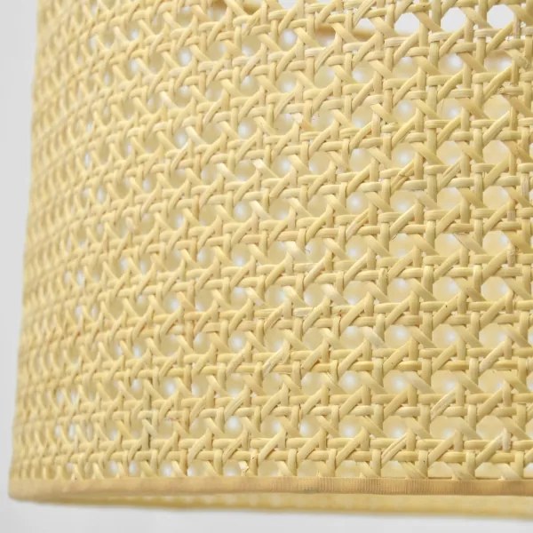 Lampadario a sospensione con filo ALBA 1xE27/15W/230V diametro 40 cm rattan/nero