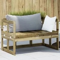 Panca Divano da Giardino Estensibile Legno Impregnato di Pinocod mxl 115375