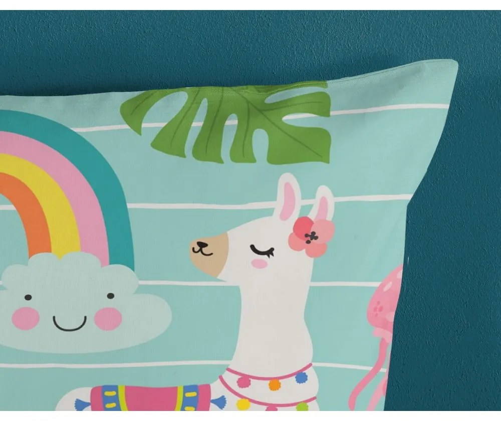 Set copripiumino e federa da bambini blu in cotone per letto singolo 140x200 cm Festen – Good Morning