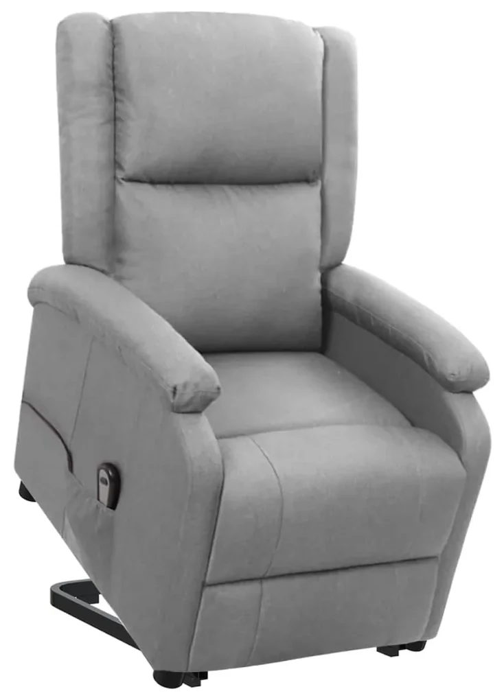 Poltrona alzapersona grigio chiaro tessuto