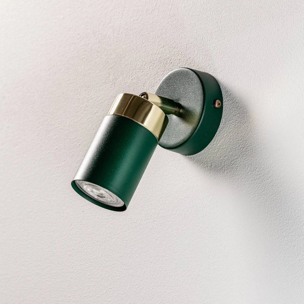 Eko-Light Faretto da parete Joker, verde/oro, 1 luce