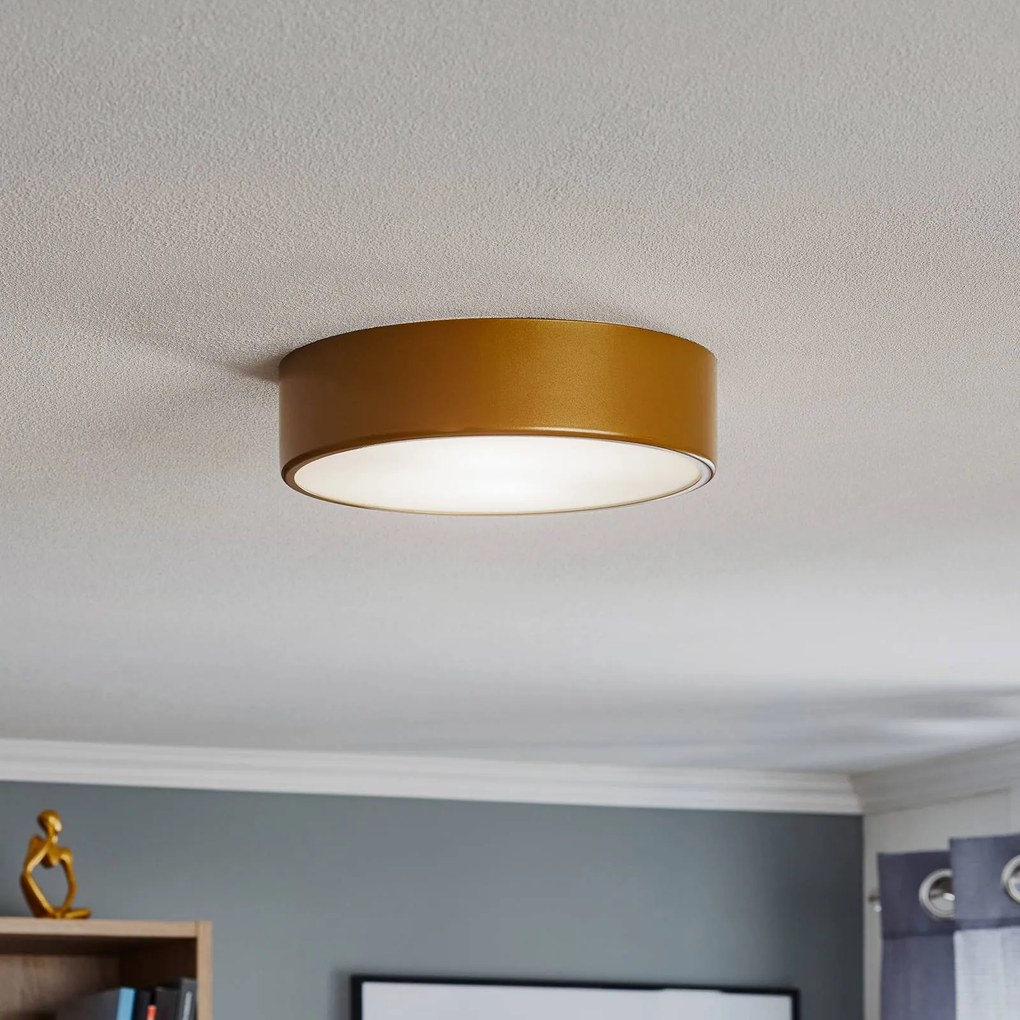 TEMAR LIGHTING Plafoniera Cleo 300, oro, sensore, IP20, Ø 30 cm, metallo