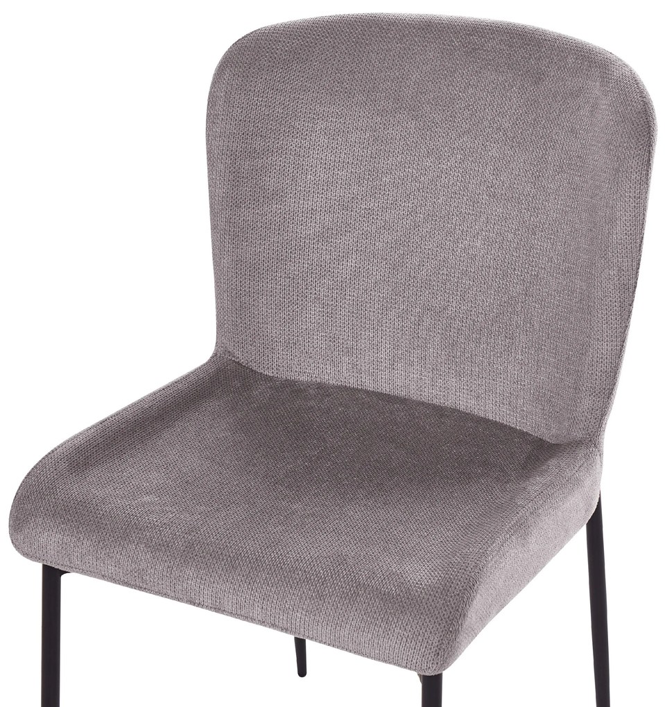 Set di 2 sedie tessuto grigio scuro ADA Beliani