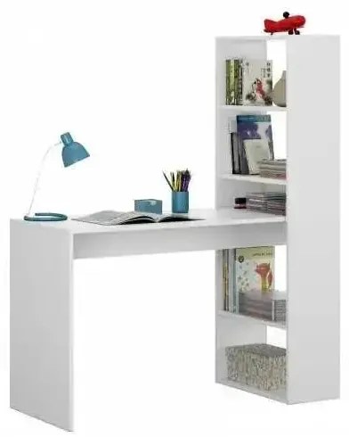 Scrivania Moderna con Scaffale Reversibile a 5 Scomparti - Design Funzionale