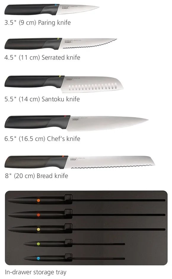 Set di coltelli in acciaio inox Elevate - Joseph Joseph