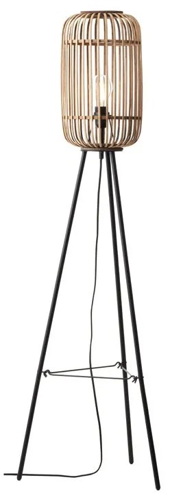 Lampada da terra Woodrow treppiede marrone chiaro, H 130 cm, E27 BRILLIANT