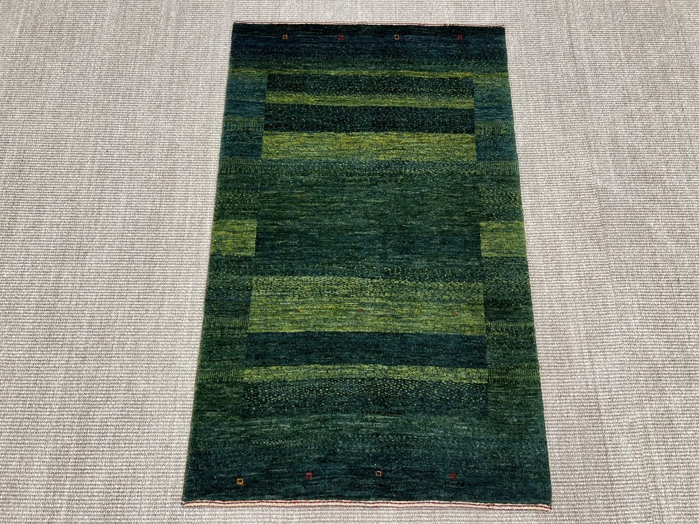 Loribaft Tappeto persiano 80x120 Verde (Iran) Annodato A Mano