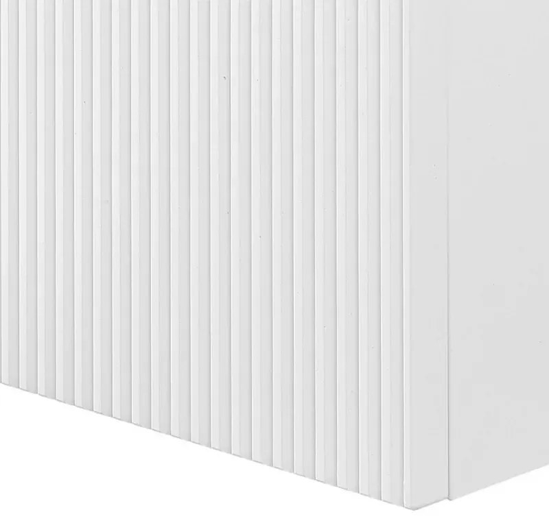 Pensile bagno sospeso cannettato H 150 cm bianco opaco Bali