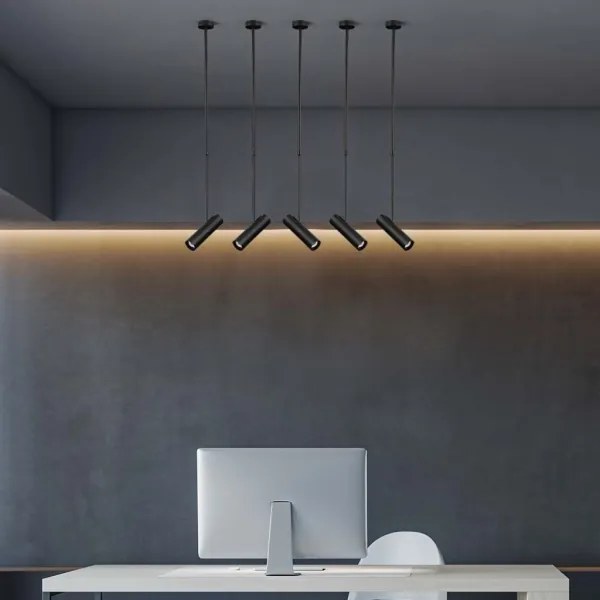 Lampadario a stelo 1xGU10/35W/230V nero