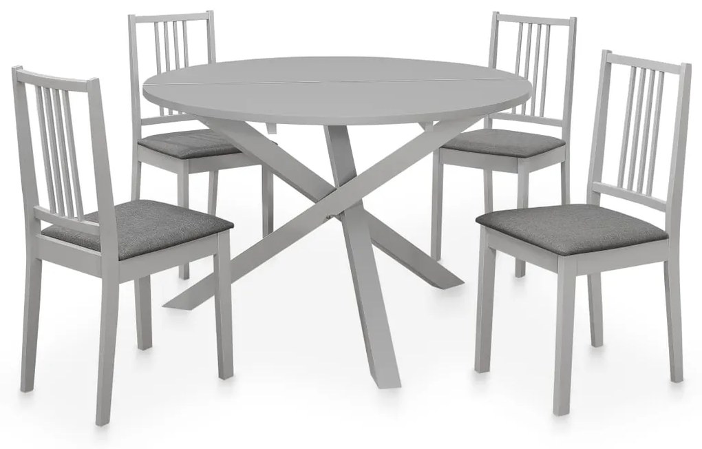 Set Per Sala Da Pranzo 5 Pz İn Mdf Grigio /