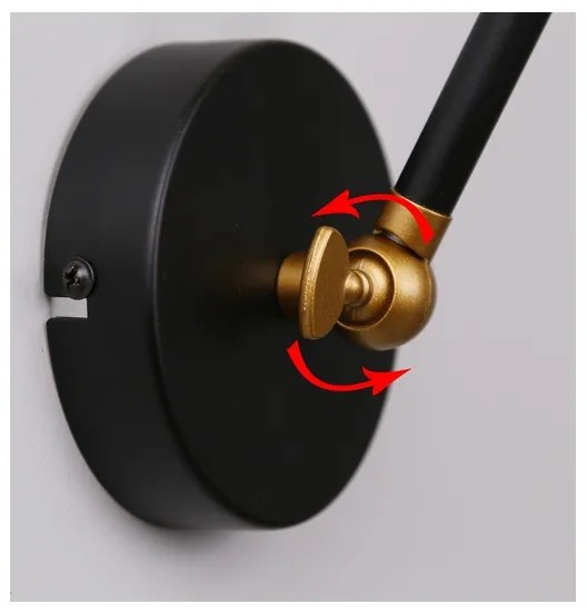 Applique TRUCK 1xE27/40W/230V oro/nero