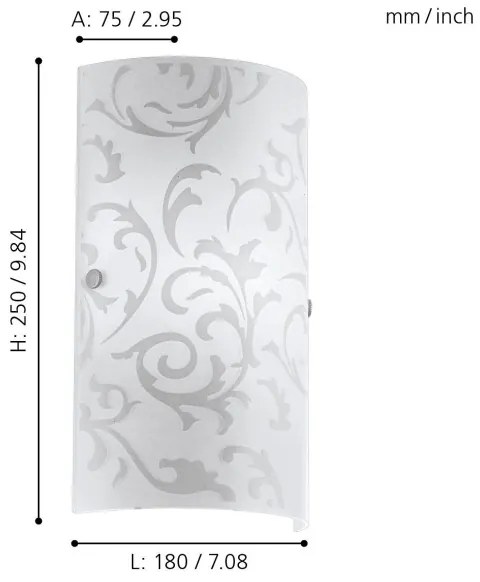 Eglo 90049 - Applique AMADORA 1xE14/60W/230V