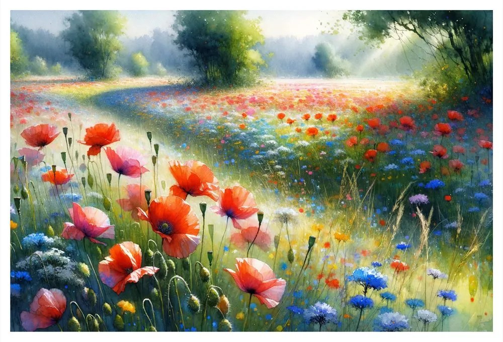 Quadro su tela – Magia del mattino estivo sul prato
