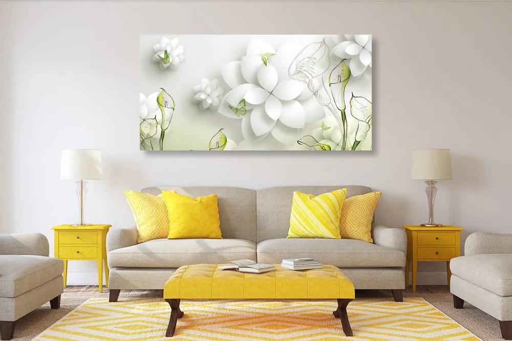 Quadro su tela – Fiori astratti