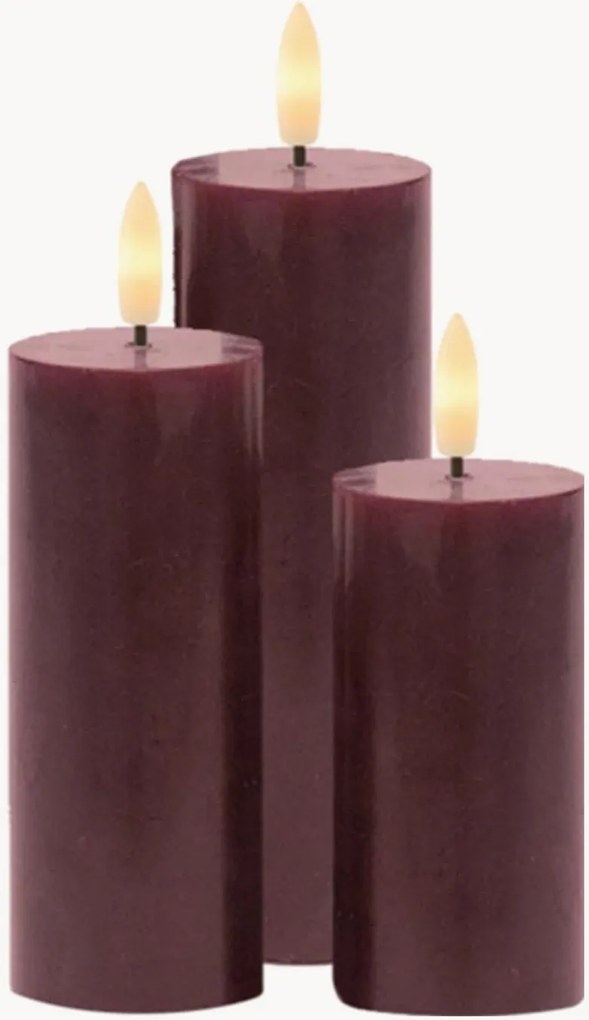 Set di 3 candele a LED a batteria Sille