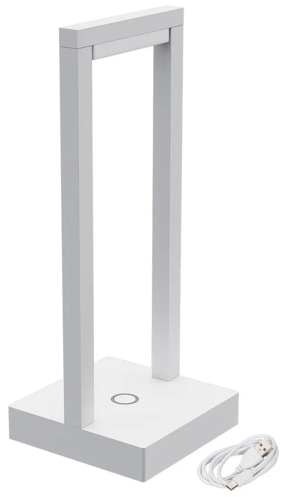 Lampada da Tavolo Ricaricabile 2.2W IP54 CCT Serie VELA - Bianca