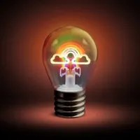 Lampadina decorativa Arcobaleno LED ricaricabile